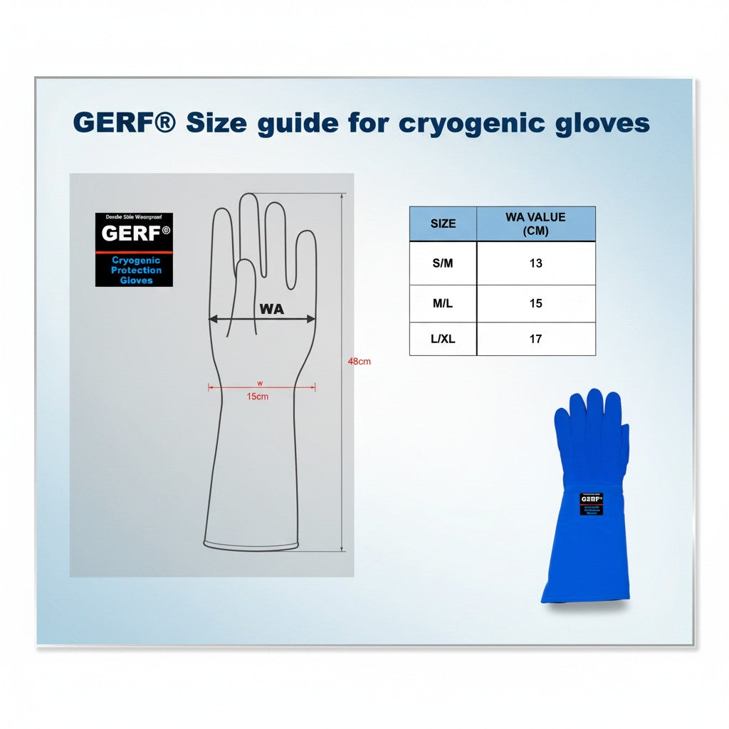 Guantes criogénicos de doble impermeabilidad hasta el codo.