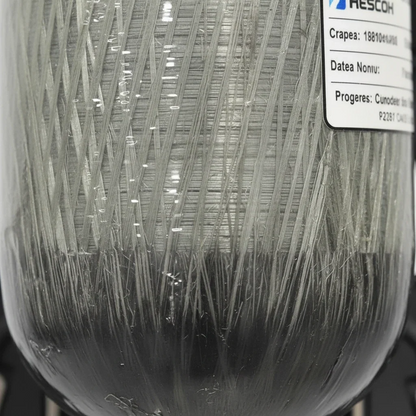 Cilindro de fibra de carbono GERF SAFETY de 6.8L para equipo de respiración autónoma SCBA con etiqueta técnica