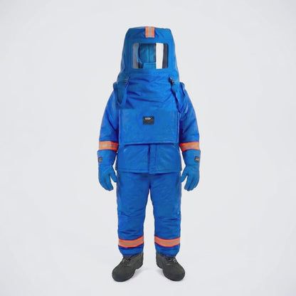 GERF® Kit de seguridad de traje criogénico impermeable | EPP de cuerpo completo | Gorro de buceo + Guantes certificados + Bolsa de transporte | -196 °C